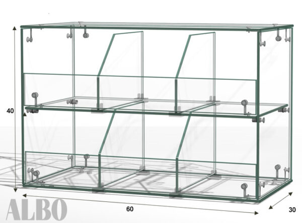 AL15-M 2-tier confectionery display case