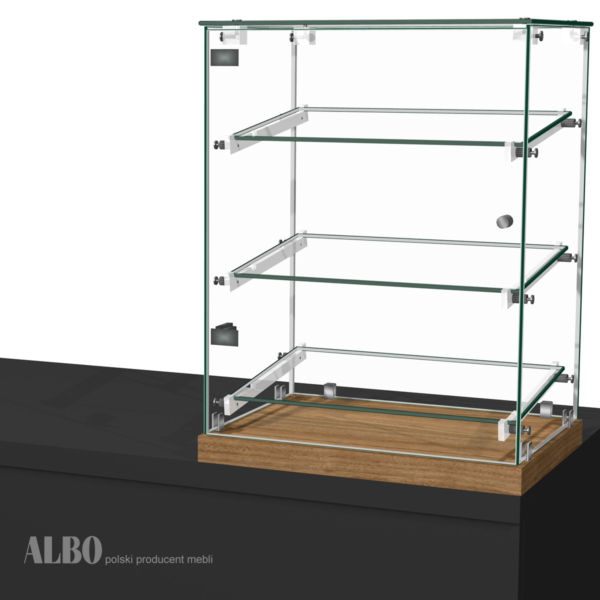 SNACK 450 D-SD bakery display case - doors and inclined shelves - for self-service