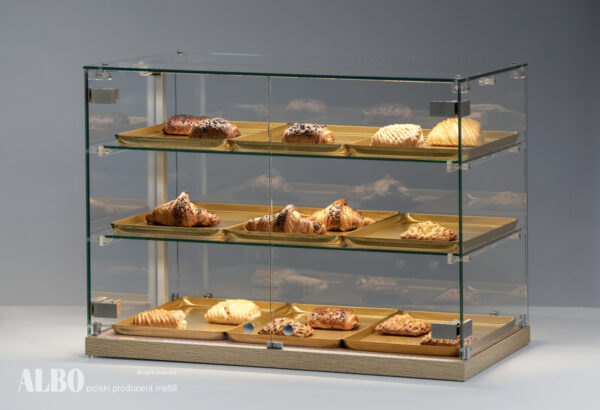 SNACK 810 D bakery display case - doors and horizontal shelves