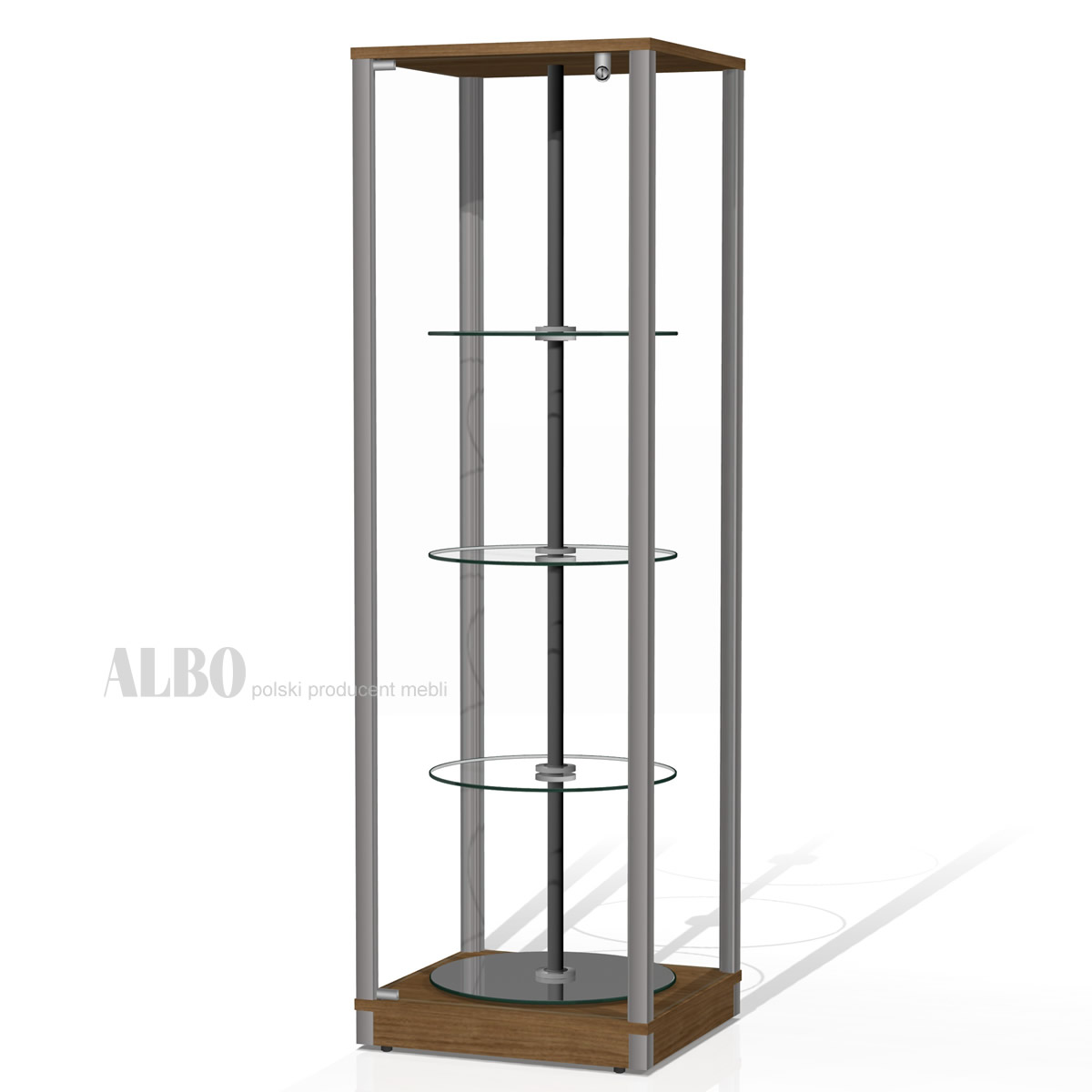 Revolving Glass Case - Rotating Display Case - VA4-OBR